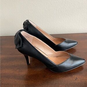 Black Bow Kitten Heels Sz 8